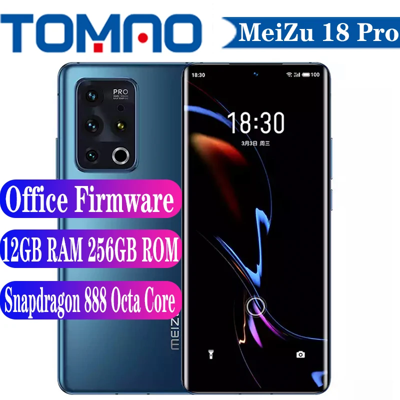 Смартфон Meizu 18 Pro 5G 6 7 дюйма 120 Гц Snapdragon 888 4500 ма ч 40 Вт 8 ГБ 12 Гб ОЗУ 128 ПЗУ камера 50 МП