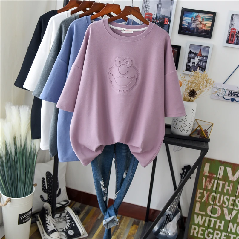 Women's Thick Warm Casual Tee Shirt Large Size Winter Autumn Simple Plain Loose Cotton Oversized Pullovers Tops
Women's Thick Warm Casual Tee Shirt Large Size Winter Autumn Simple Plain Loose Cotton Oversized Pullovers Tops