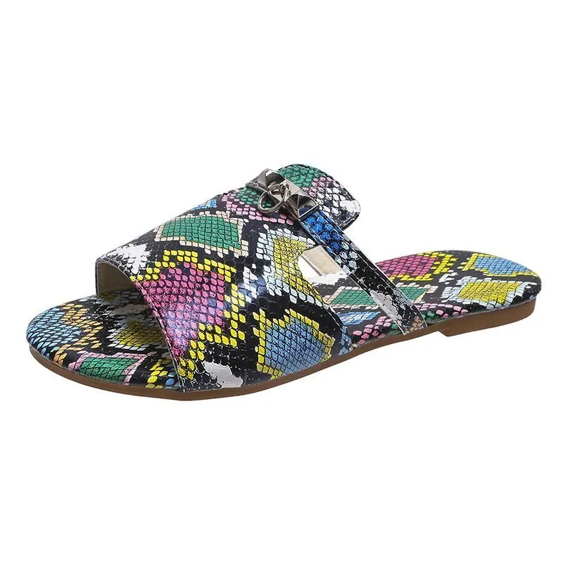 2021 Flat Sandals Women Summer PU Sandals Beach Slides for Women Snakeskin Clear Sandals Plus Size 36-43 
2021 Flat Sandals Women Summer PU Sandals Beach Slides for Women Snakeskin Clear Sandals Plus Size 36-43