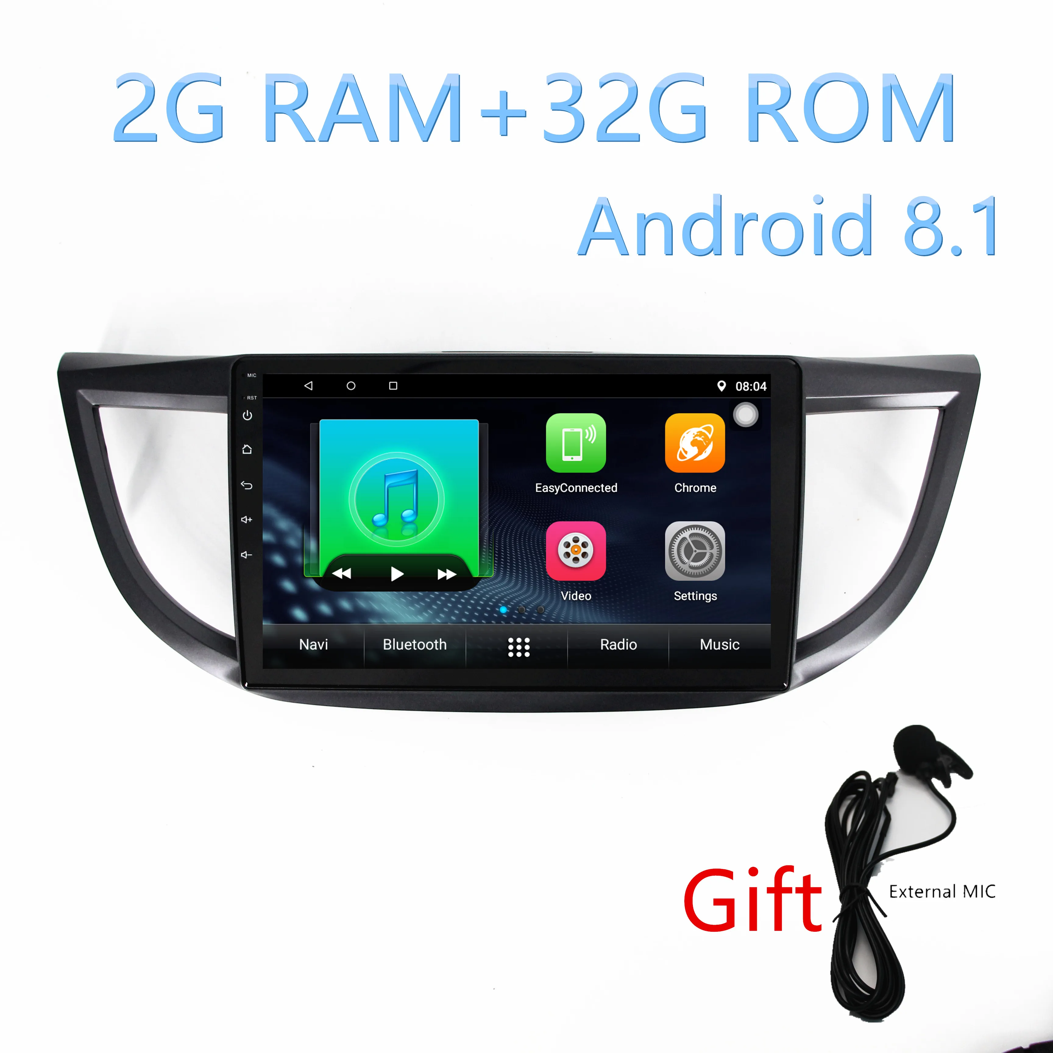 1din Android8.1 2G + 32G автомобильное радио gps навигация Мультимедиа Аудио плеер для Honda CRV