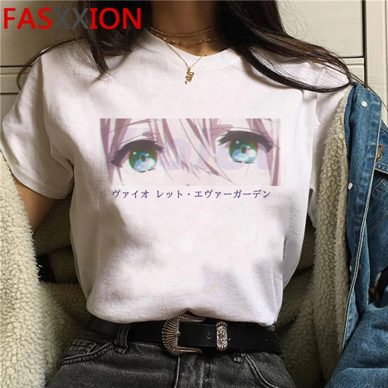 

Japanese Anime Violet Evergarden T-shirt Men Unisex Harajuku Graphic Aesthetic T Shirt Cute Manga Tshirt Streetwear Top Tee Male