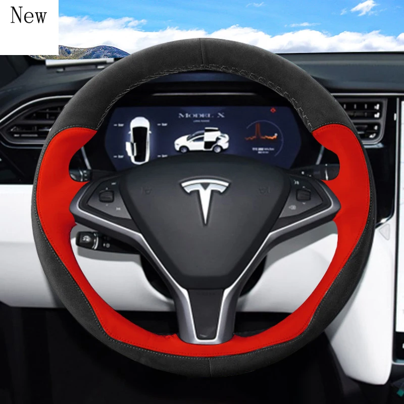 for Tesla Model 3 Model X Model S Model Y Customized Hand-stitched Leather Suede Car Steering Wheel Cover Set Car Accessories
for Tesla Model 3 Model X Model S Model Y Customized Hand-stitched Leather Suede Car Steering Wheel Cover Set Car Accessories