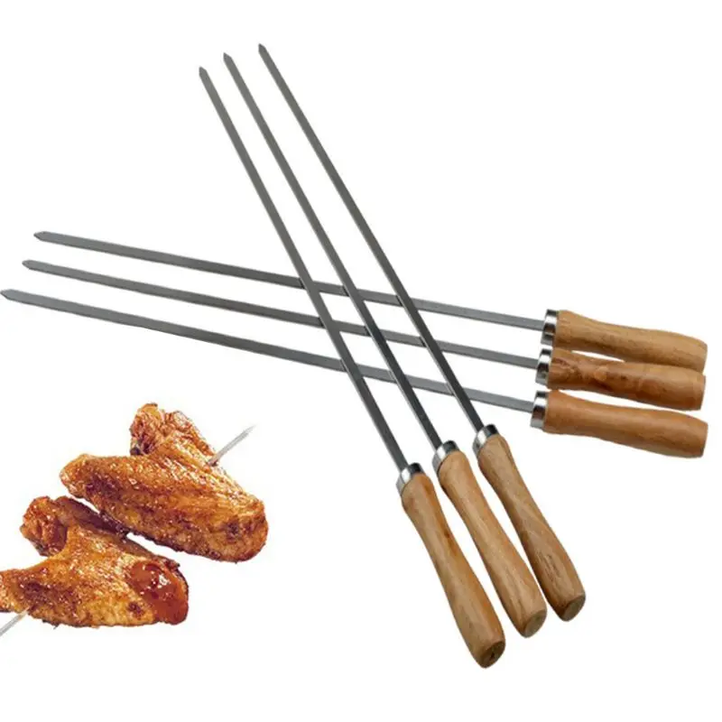 6pcs Reusable Stainless Steel BBQ Barbecue Skewers Needle Flat Stick for Camping 72XF
6pcs Reusable Stainless Steel BBQ Barbecue Skewers Needle Flat Stick for Camping 72XF