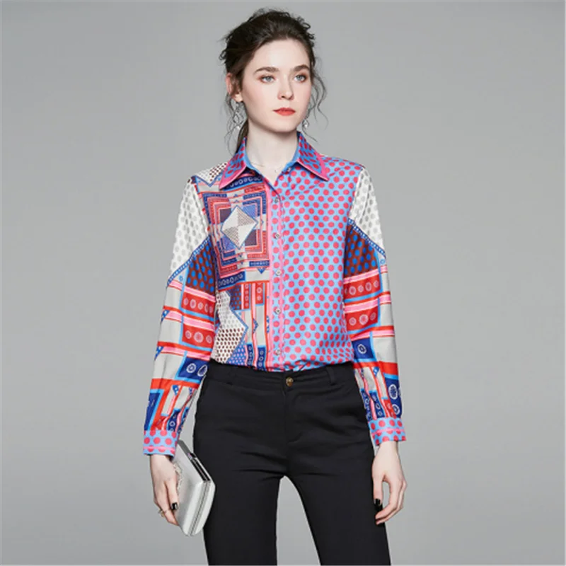 2020 Spring New Women's Positioning Print Shirt Long Sleeve Lapel BlousShirt Slim Top
2020 Spring New Women's Positioning Print Shirt Long Sleeve Lapel BlousShirt Slim Top