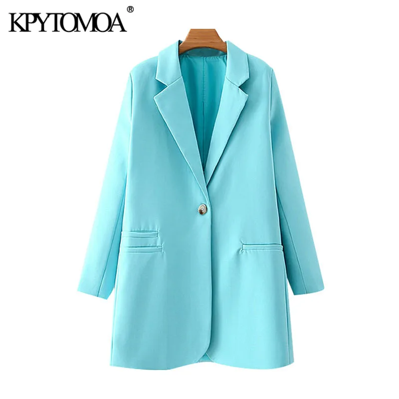 KPYTOMOA Women 2021 Fashion Office Wear Single Button Loose Blazer Coat Vintage Long Sleeve Pockets Female Outerwear Chic Tops
KPYTOMOA Women 2021 Fashion Office Wear Single Button Loose Blazer Coat Vintage Long Sleeve Pockets Female Outerwear Chic Tops