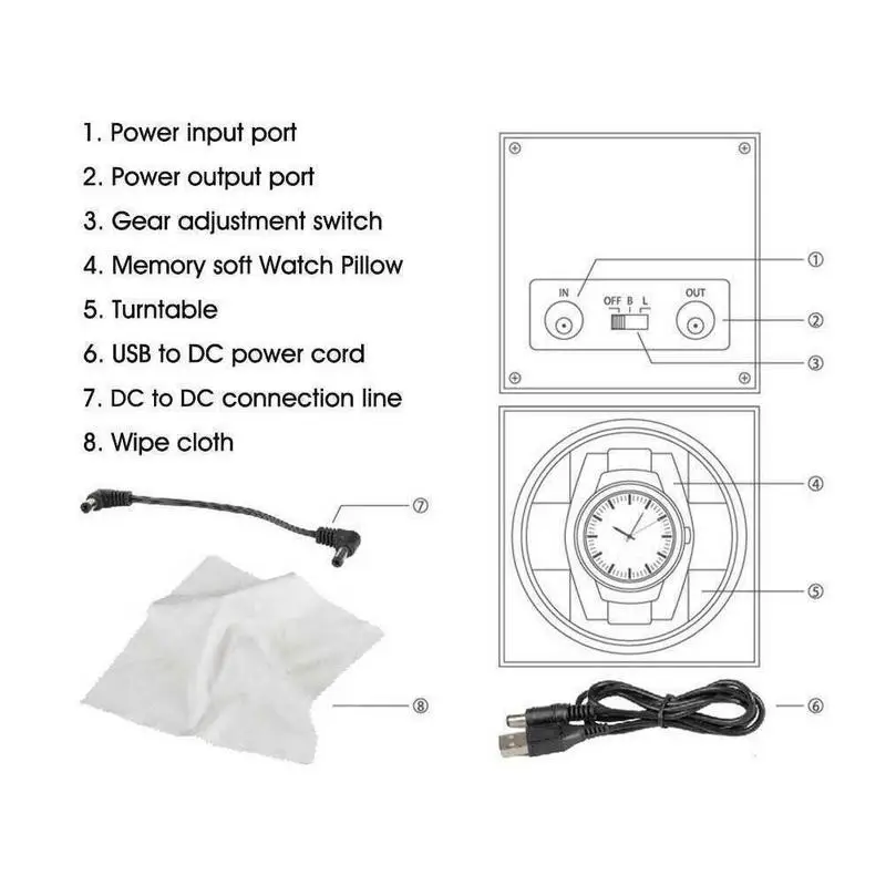 Luxury Automatic Mechanical Watch Shaker Motor Box Adjustable Box Winding Electric 3 Accessories Gears Watch Meter Turner J1E6 
Luxury Automatic Mechanical Watch Shaker Motor Box Adjustable Box Winding Electric 3 Accessories Gears Watch Meter Turner J1E6