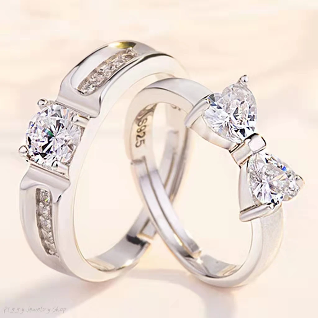 Couple opening ring set bow simple and exquisite zirconia diamond wedding token men and women party elegant exquisite jewelry
Couple opening ring set bow simple and exquisite zirconia diamond wedding token men and women party elegant exquisite jewelry