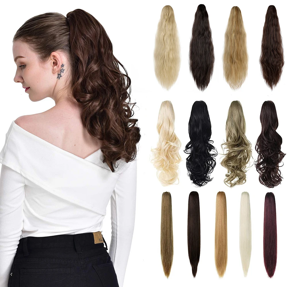 SHANGZI Long curly Straight claw clip ponytail synthetic hair extensions hairpiece ponytails wig pony tail hair 18-21 inch
SHANGZI Long curly Straight claw clip ponytail synthetic hair extensions hairpiece ponytails wig pony tail hair 18-21 inch