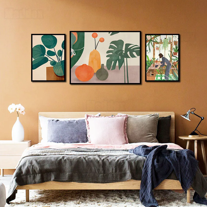 Canvas Pictures for Bedroom Original Hand-Painted Color Vase Green Plants Flower Room Plant Shop Nordic Style Home Decor Poster
Canvas Pictures for Bedroom Original Hand-Painted Color Vase Green Plants Flower Room Plant Shop Nordic Style Home Decor Poster