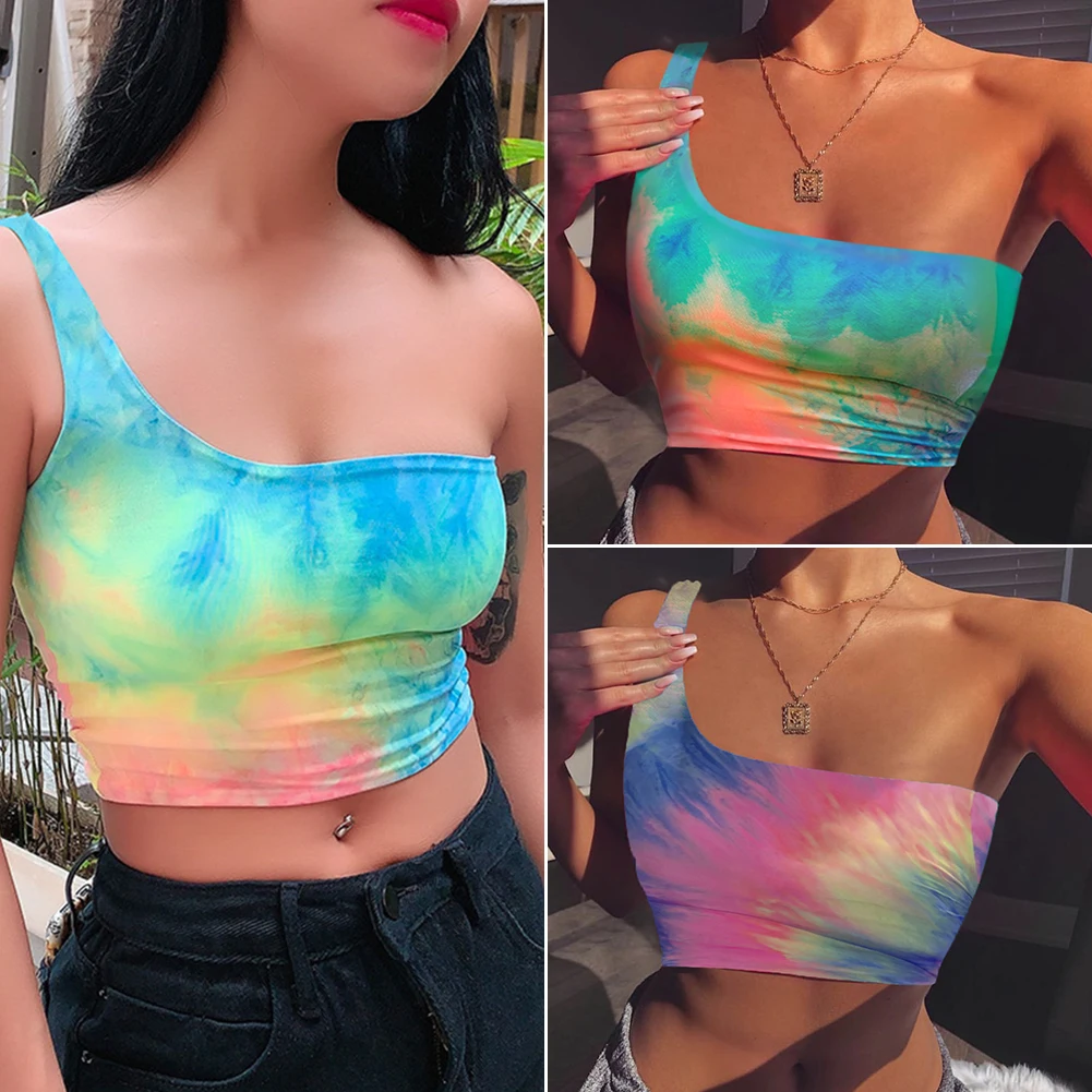 Модные майки с принтом Tie Dye, летние женские сексуальные майки на одно плечо без рукавов, укороченные топы, Женская Повседневная Уличная одеж...
Модные майки с принтом Tie Dye, летние женские сексуальные майки на одно плечо без рукавов, укороченные топы, Женская Повседневная Уличная одеж...