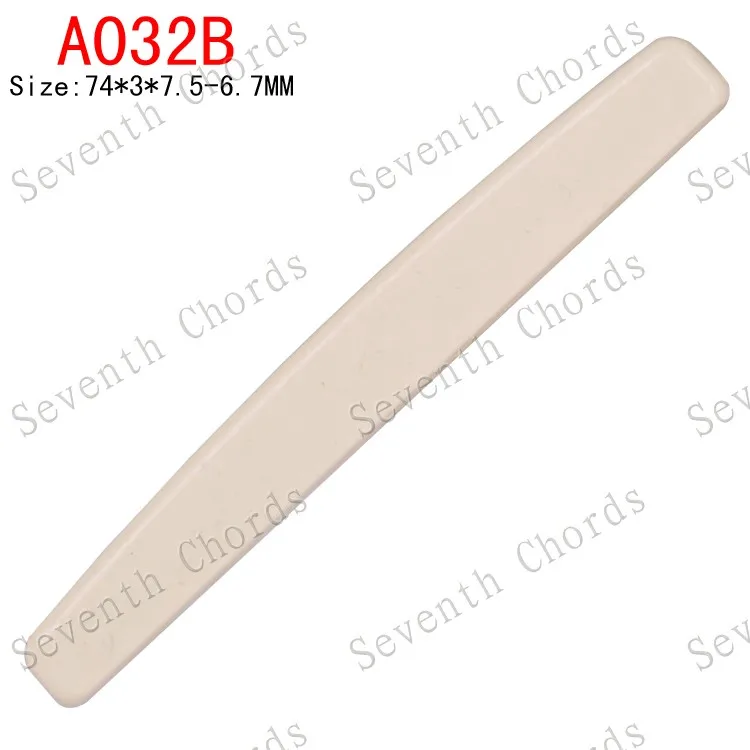 2 Pcs Lvory-White 74MM Plastic Acoustic Guitar String Bridge Saddle - 74*3*7.5-6.7MM - A032B
2 Pcs Lvory-White 74MM Plastic Acoustic Guitar String Bridge Saddle - 74*3*7.5-6.7MM - A032B