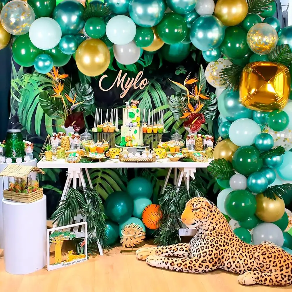 167pcs Green Balloon Garland Happy Birthday Party Decorations Kids Safari Party Latex Balloon Wild One Baby Shower
167pcs Green Balloon Garland Happy Birthday Party Decorations Kids Safari Party Latex Balloon Wild One Baby Shower