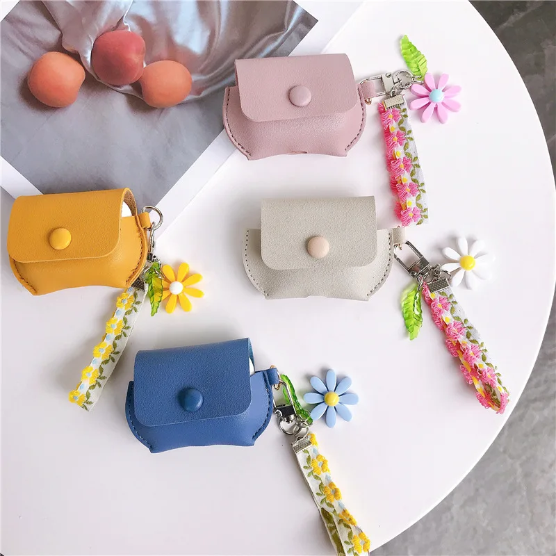 for Airpods Pro Case Solid Color Leather Airpods 1 2 Case Flower Pendant AirPod Pro Bluetooth Wireless Protective Cover Case
for Airpods Pro Case Solid Color Leather Airpods 1 2 Case Flower Pendant AirPod Pro Bluetooth Wireless Protective Cover Case
