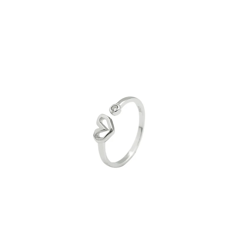 LKO 925 Sterling Silver Fashion Women Hollow Out Heart CZ Adjustable Opening Rings Wonderful Gift For Valentine's Day Ornaments
LKO 925 Sterling Silver Fashion Women Hollow Out Heart CZ Adjustable Opening Rings Wonderful Gift For Valentine's Day Ornaments