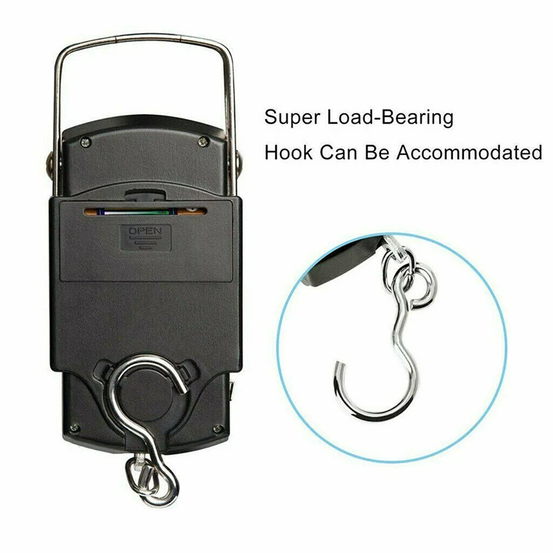LCD Mini Electronic Digital Scale Portable Hand Weighing Scale With Hanging Hook For Travel Fish Luggage Weigh W/measuring Tape
LCD Mini Electronic Digital Scale Portable Hand Weighing Scale With Hanging Hook For Travel Fish Luggage Weigh W/measuring Tape
