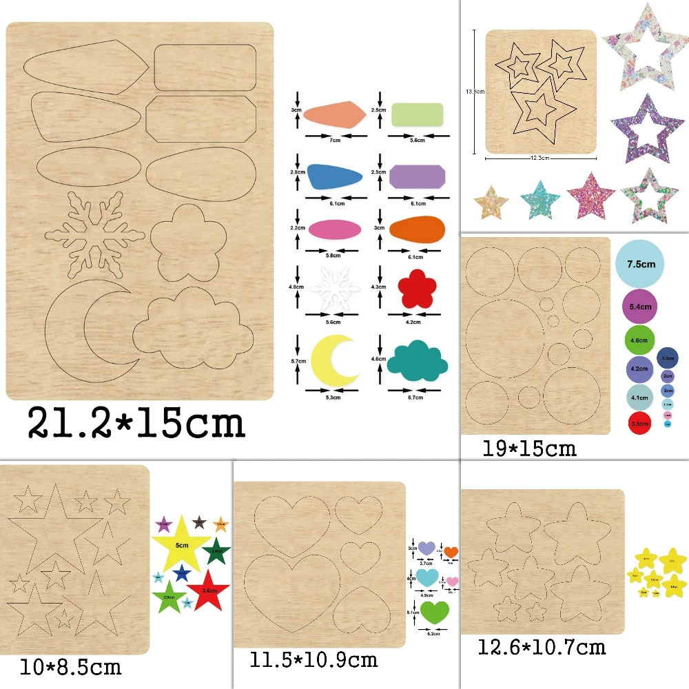 New Multiple Round Card Star Heart Shape Irregular Wooden Die Basic Shape Wood Dies Fit Common Die Cutting Machine on the Market
New Multiple Round Card Star Heart Shape Irregular Wooden Die Basic Shape Wood Dies Fit Common Die Cutting Machine on the Market
