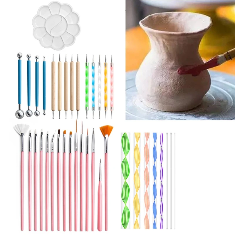 38Pcs Mandala Dotting Pen Tools Set Stencil Ball Stylus Paint Tray for Painting Rock Coloring Drawing Drafting
38Pcs Mandala Dotting Pen Tools Set Stencil Ball Stylus Paint Tray for Painting Rock Coloring Drawing Drafting