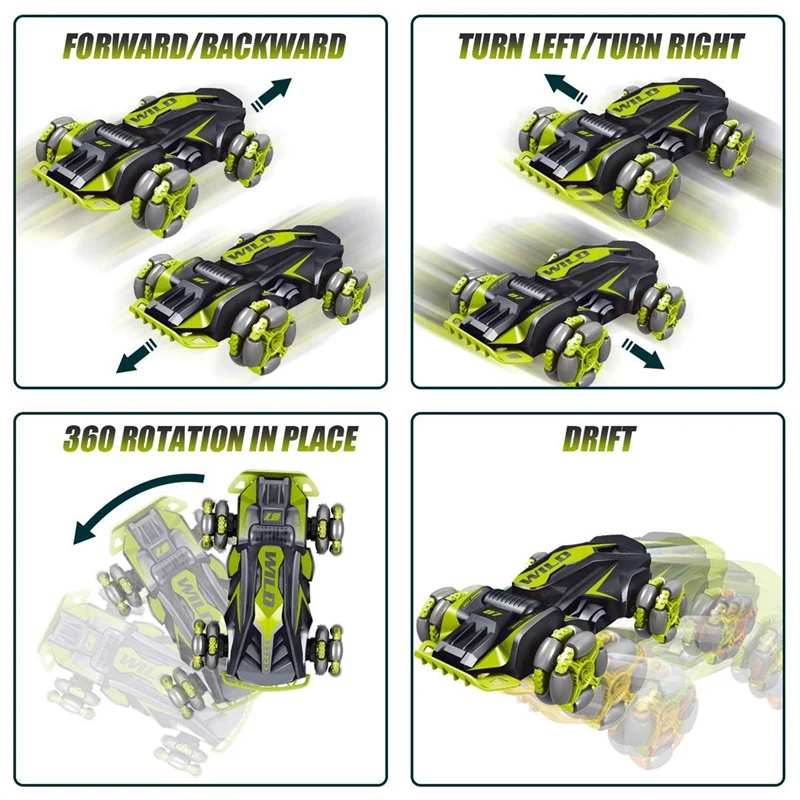 RC Racing Stunt Car 1:14 Scale 4WD 2.4Ghz High Speed 360Rotating Remote Control Drift Car Model Vehicle Toy
RC Racing Stunt Car 1:14 Scale 4WD 2.4Ghz High Speed 360Rotating Remote Control Drift Car Model Vehicle Toy