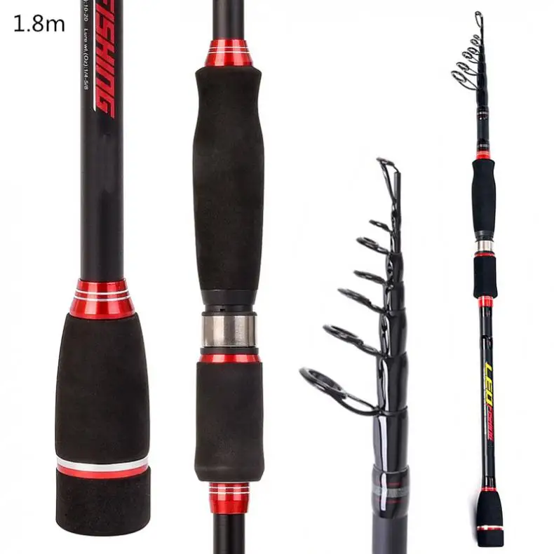 Fishing Rods1.8m 40TCarbon Lure Fishing Spinning Rod Matt Black H Hardness 4 Section Telescopic Ultra Light Travel Fishing Pole
Fishing Rods1.8m 40TCarbon Lure Fishing Spinning Rod Matt Black H Hardness 4 Section Telescopic Ultra Light Travel Fishing Pole