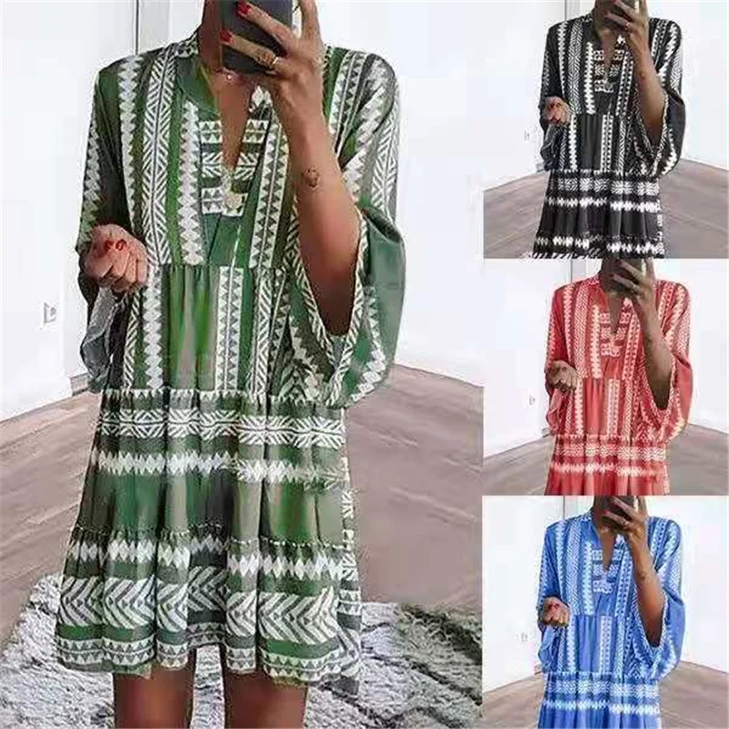 Women Elegant Vintage Long Sleeve Printed Maxi Dress O Neck Lantern Sleeve A-line Midi Dress Women Long Straight Dress
Women Elegant Vintage Long Sleeve Printed Maxi Dress O Neck Lantern Sleeve A-line Midi Dress Women Long Straight Dress