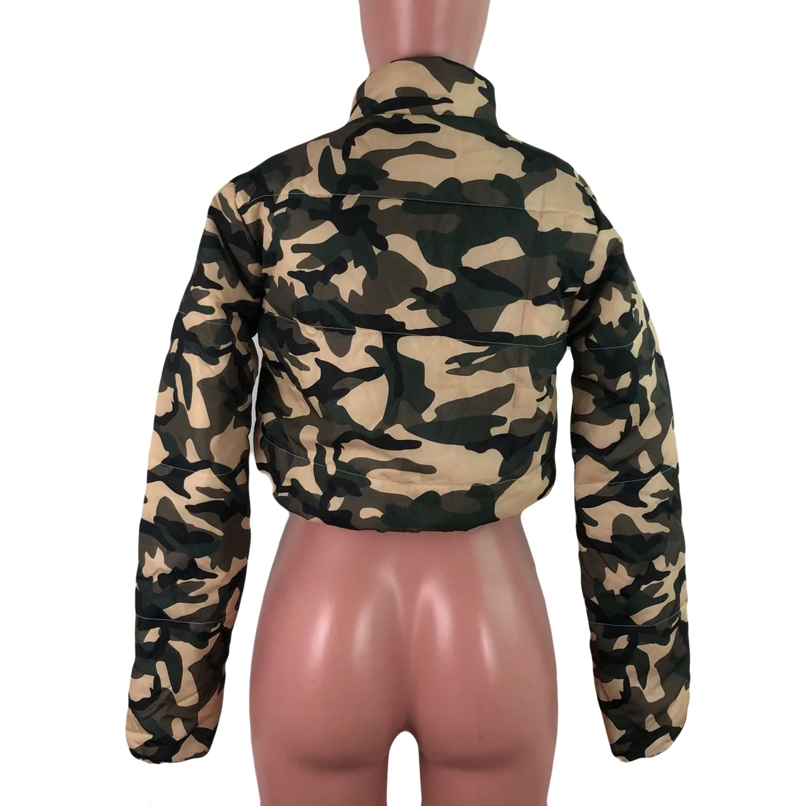 Autumn And Winter 2020 Long Sleeve Glossy Camouflage Bread Down Jacket Zipper Pockets Coat Print long Sleeve Tops Female
Autumn And Winter 2020 Long Sleeve Glossy Camouflage Bread Down Jacket Zipper Pockets Coat Print long Sleeve Tops Female