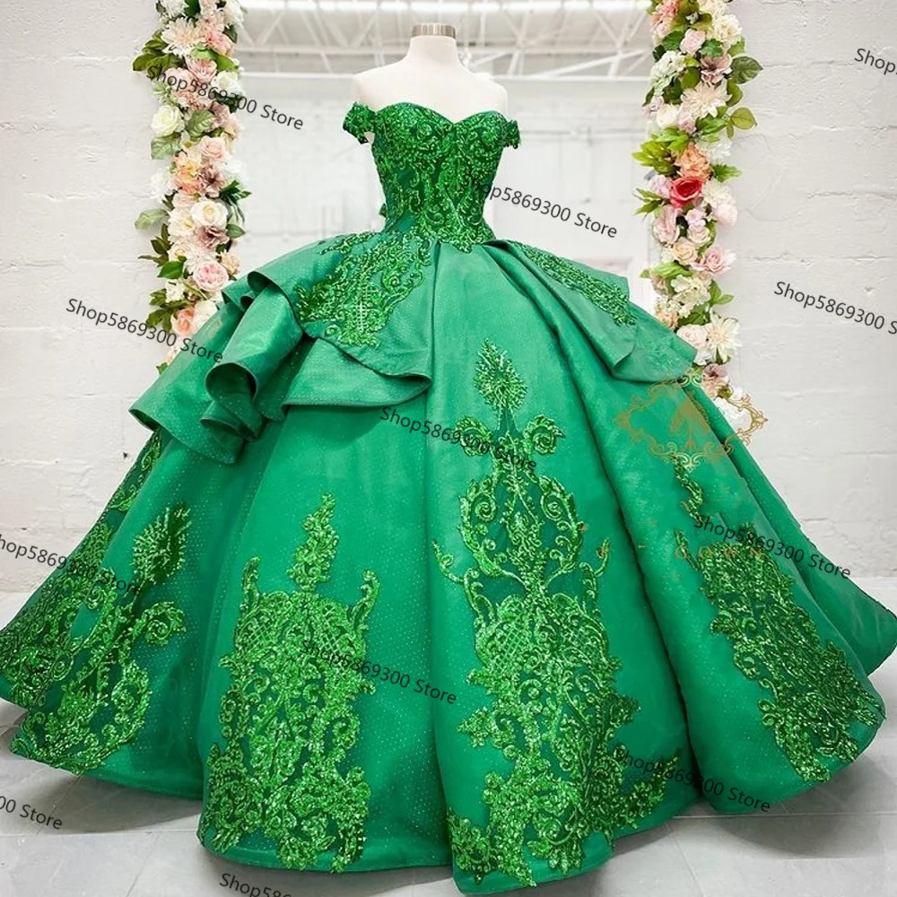 Темно-зеленое платье для выпускного вечера Quinceanera 2021 с открытыми плечами Кружевная аппликация Блестки для вечерние милое платье 16 декор для...
Темно-зеленое платье для выпускного вечера Quinceanera 2021 с открытыми плечами Кружевная аппликация Блестки для вечерние милое платье 16 декор для...
