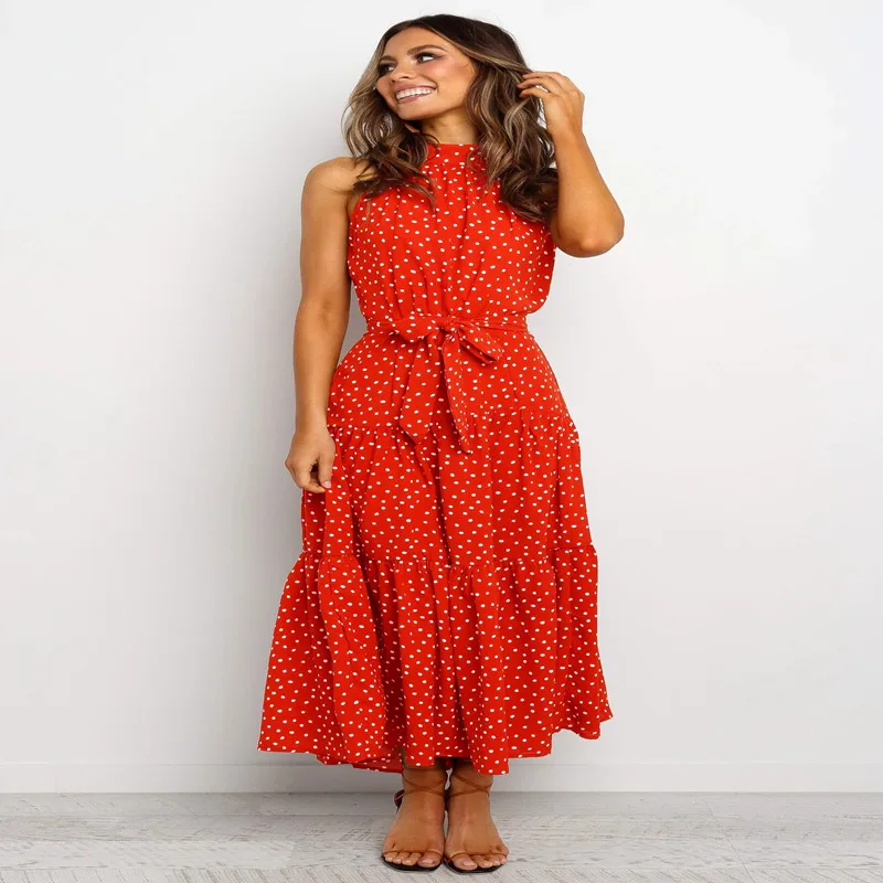Summer Elegant Sexy Beach Long Dress Women 2020 Fashion Print Flowers Polka-dot Strap Ladies Bohemia Maxi Dresses Women Vestidos
Summer Elegant Sexy Beach Long Dress Women 2020 Fashion Print Flowers Polka-dot Strap Ladies Bohemia Maxi Dresses Women Vestidos