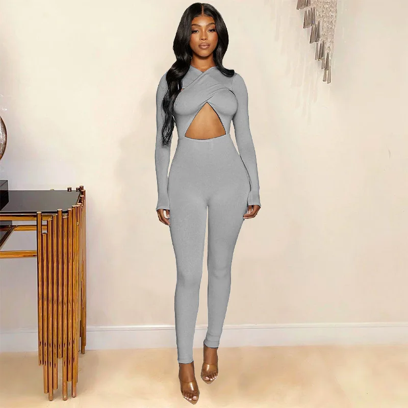 RStylish 2021 Autumn Casual Solid Color Fitness Cut Out Criss Cross Long Sleeve Loungewear Bodycon Womens Jumpsuit
RStylish 2021 Autumn Casual Solid Color Fitness Cut Out Criss Cross Long Sleeve Loungewear Bodycon Womens Jumpsuit