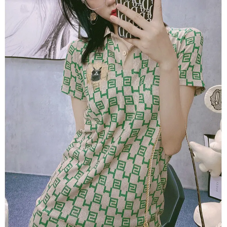 Shirt dress French Plaid style 2021 summer new polo collar casual T-shirt short sleeve skirt
Shirt dress French Plaid style 2021 summer new polo collar casual T-shirt short sleeve skirt