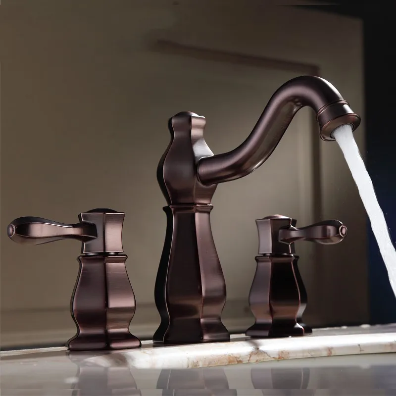 Luxury bathroom sink faucet brass basin sink faucet cold hot water mixer tap Brown Bronze Art faucet
Luxury bathroom sink faucet brass basin sink faucet cold hot water mixer tap Brown Bronze Art faucet