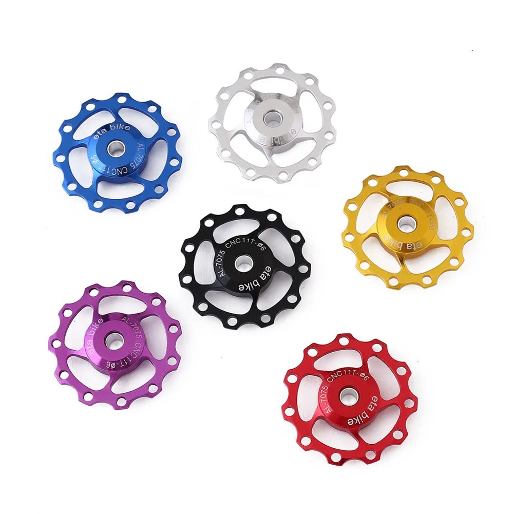 11T Rear Derailleur Guide CNC Aluminum Alloy Pulley Jockey Wheel Ceramic Bearing MTB Derailleur Pulley 8.4mm Bike Guide Roller
11T Rear Derailleur Guide CNC Aluminum Alloy Pulley Jockey Wheel Ceramic Bearing MTB Derailleur Pulley 8.4mm Bike Guide Roller