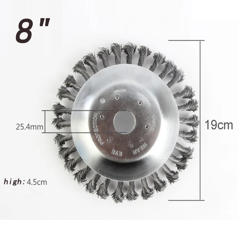 Lawn mower 8-inch steel wire wheel with twist mower head bowl type 6-inch lawn mower head mower wheel fittings
Lawn mower 8-inch steel wire wheel with twist mower head bowl type 6-inch lawn mower head mower wheel fittings
