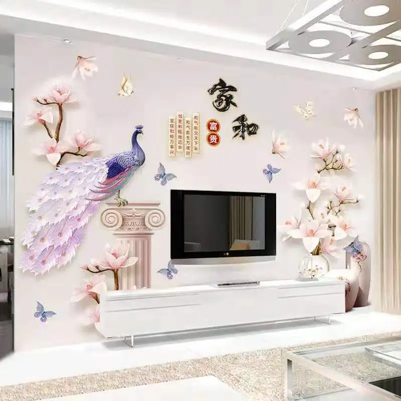 Romantic Chinese Style Peacock Wall Stickers Room Decor Removable Mural Stickers Home Decoration
Romantic Chinese Style Peacock Wall Stickers Room Decor Removable Mural Stickers Home Decoration