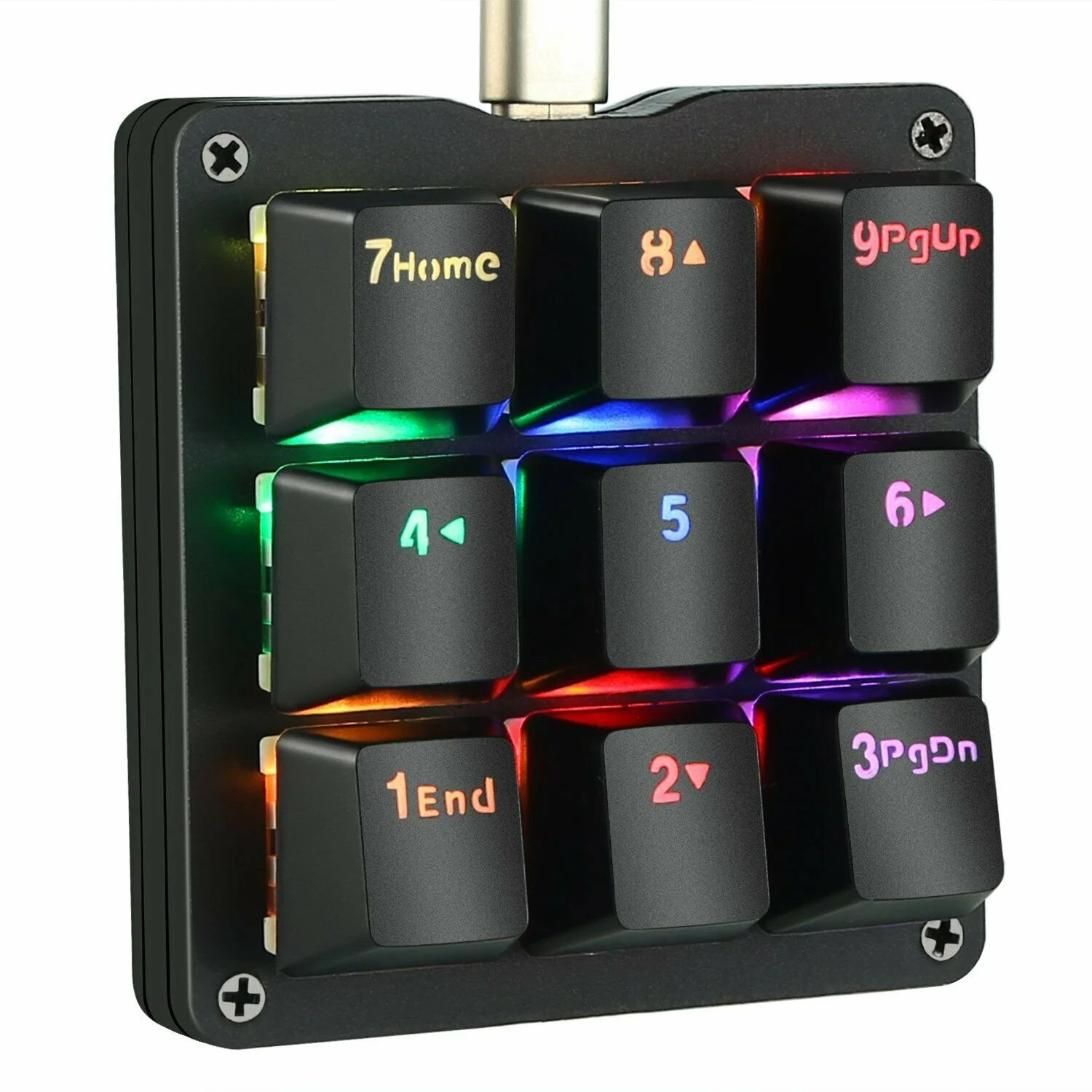 Портативная Механическая игровая клавиатура с 9 клавишами, RGB светодиодная подсветка с синими переключателями
Портативная Механическая игровая клавиатура с 9 клавишами, RGB светодиодная подсветка с синими переключателями