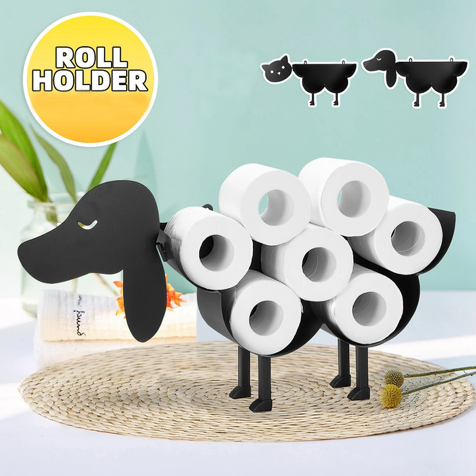 Black Animal Shape Toilet Tissue Holder Paper Rack Roll Paper Towel Holder Stand Bathroom Home Storage Freestanding Ornaments
Black Animal Shape Toilet Tissue Holder Paper Rack Roll Paper Towel Holder Stand Bathroom Home Storage Freestanding Ornaments