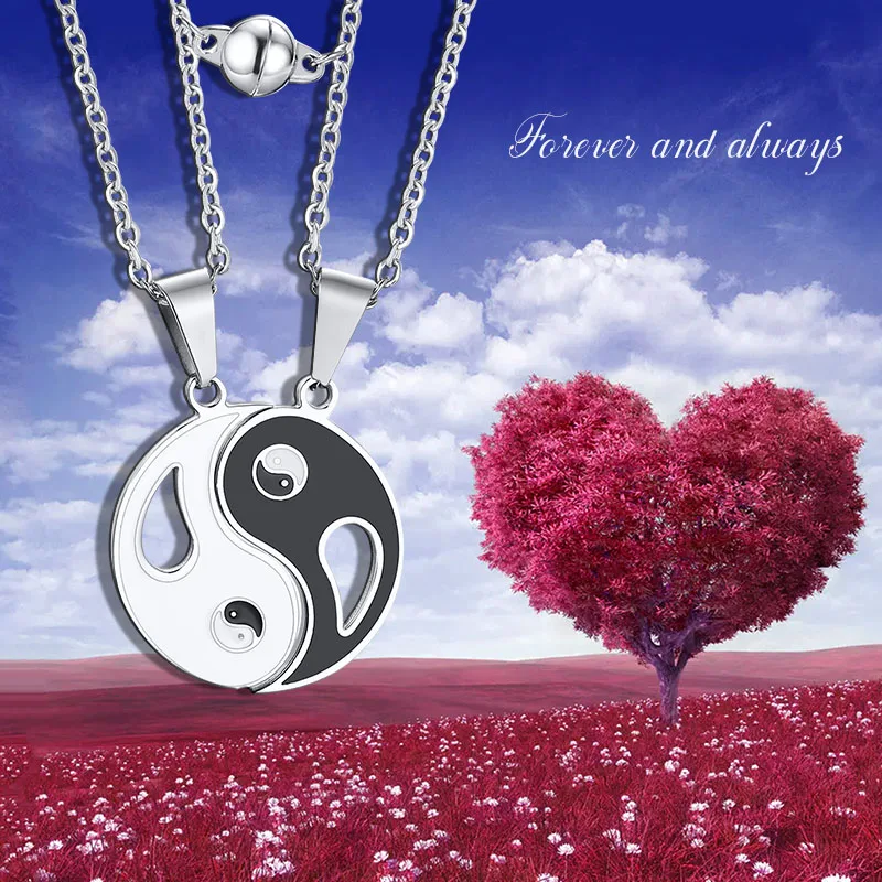 2 Pieces Yin Yang Tai Chi Pendant Necklace Magnetic Chains for Women Men Lovers Couples Sister BFF Puzzle Jewelry
2 Pieces Yin Yang Tai Chi Pendant Necklace Magnetic Chains for Women Men Lovers Couples Sister BFF Puzzle Jewelry