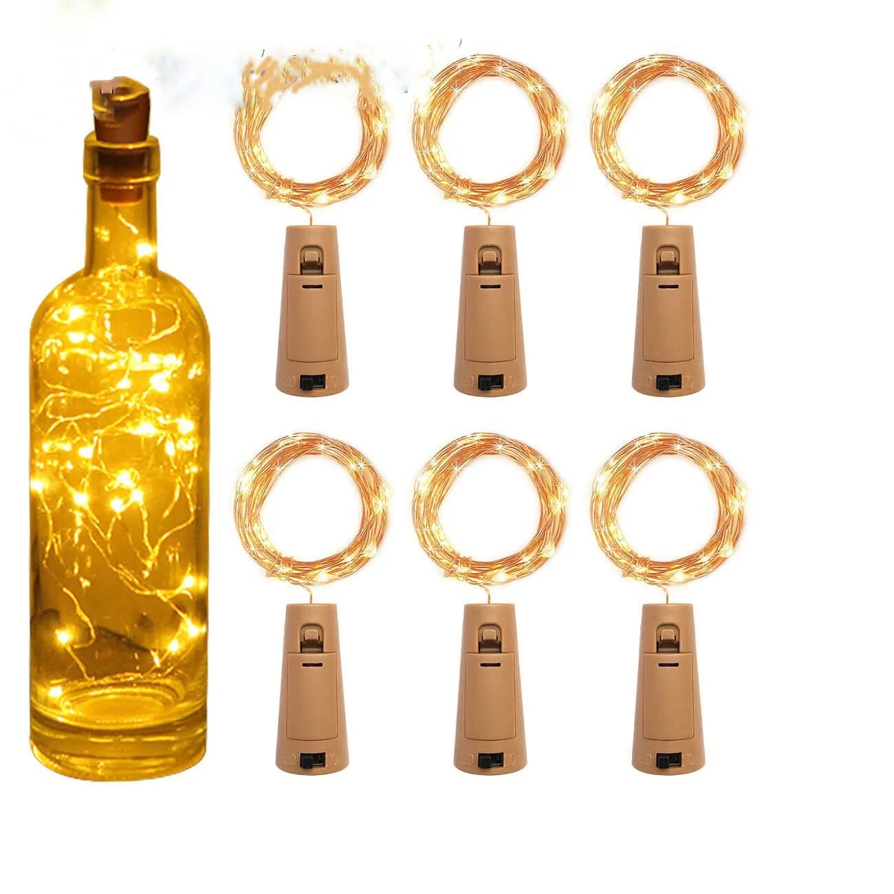 ztgs 6PcsBattery Powered Cork Wine Bottle Light LED Fairy Lights 2M 20led Copper Wire For Garland Christmas Party Wedding
ztgs 6PcsBattery Powered Cork Wine Bottle Light LED Fairy Lights 2M 20led Copper Wire For Garland Christmas Party Wedding