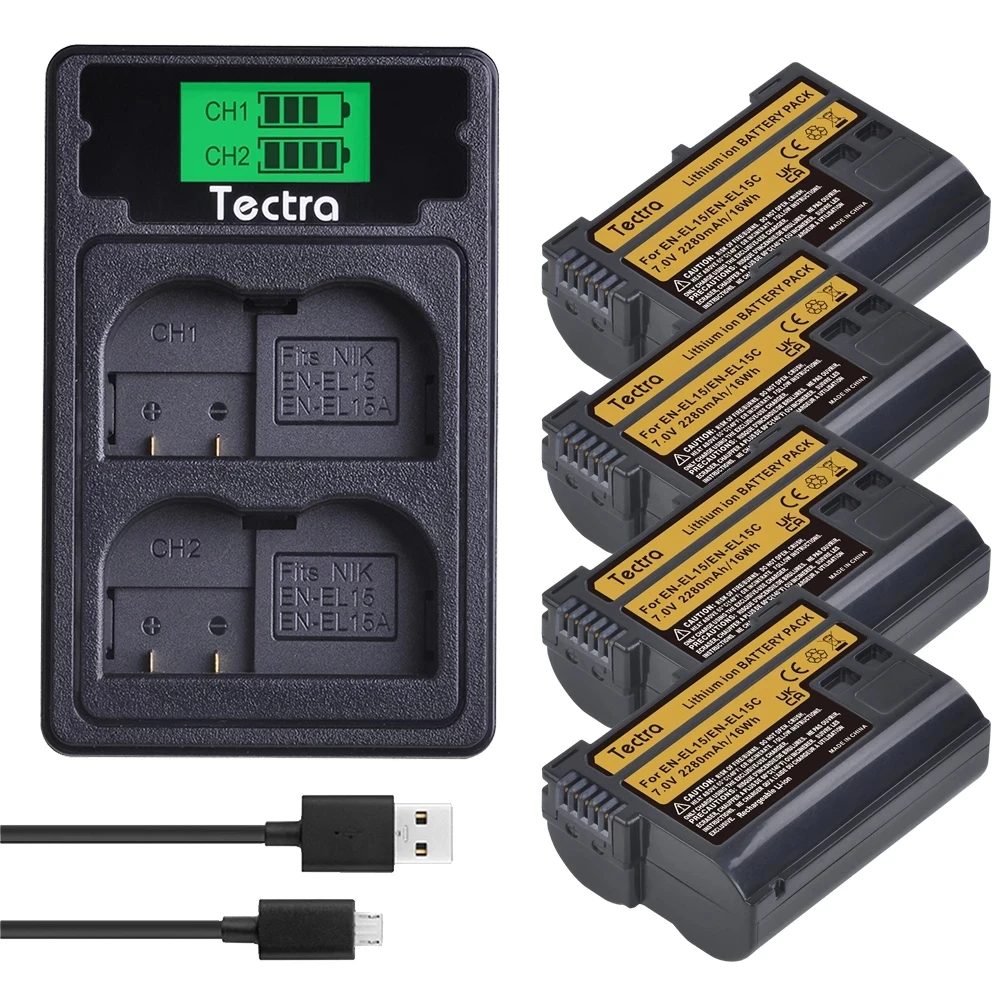 

Tectra EN-EL15C EL15 Nikon Camera Battery for Z5,Z6,Z6 II,Z7,Z7II D600 D610 D600E D800 D800E D810 D850 D780 D750 D7000 D7500