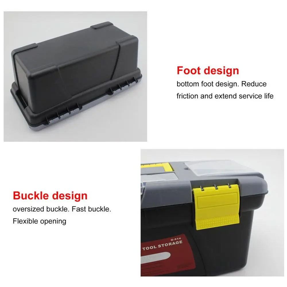 Portable S/M/L Size Plastic Hardware Toolbox Household Multifunction Maintenance Tool Car Storage Anti-Fall Box 
Portable S/M/L Size Plastic Hardware Toolbox Household Multifunction Maintenance Tool Car Storage Anti-Fall Box