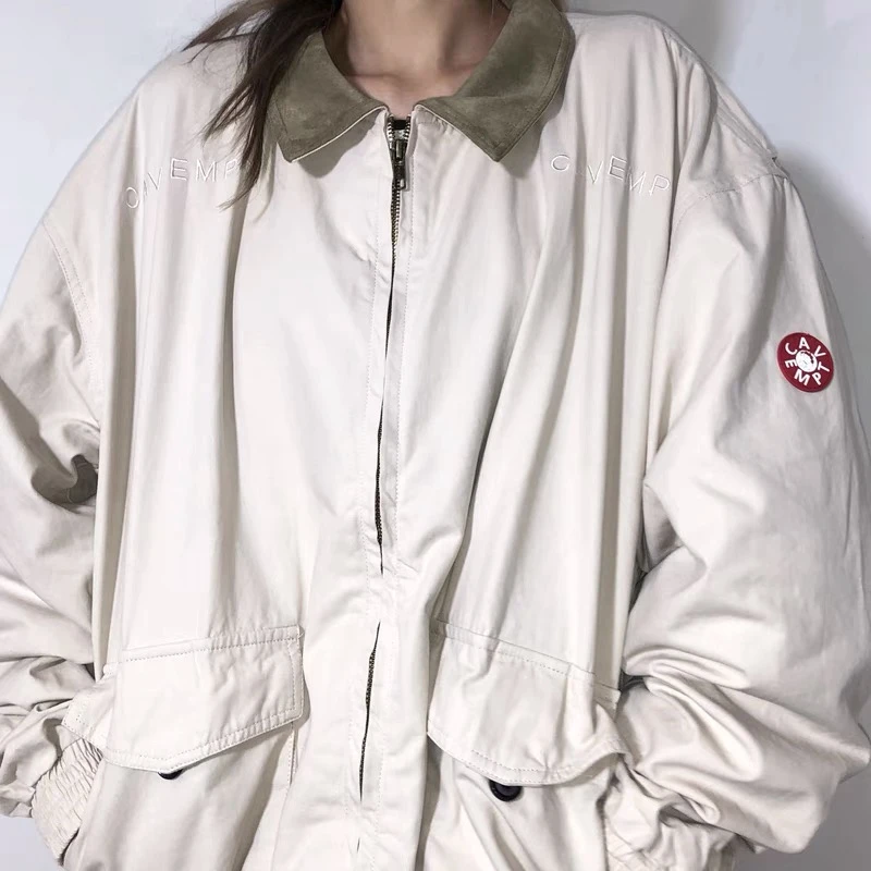 

Джинсовая куртка CAVEMPT CE для мужчин и женщин, Высококачественная ветровка на молнии в масштабе 1:1, куртки Cav Empt, верхняя одежда