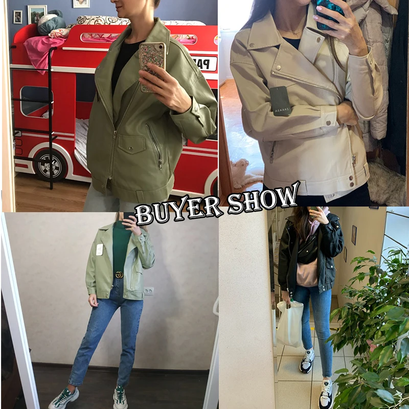 Leather Jacket Autumn Faux Soft Leather Pu Jacket Women Loose Punk Coat Female Moto Biker Rivet Zipper Street Overcoat
Leather Jacket Autumn Faux Soft Leather Pu Jacket Women Loose Punk Coat Female Moto Biker Rivet Zipper Street Overcoat