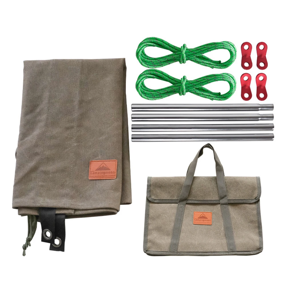 CAMPINGMOON Flame Retardant Canvas Burning Army Curtain Windshield Cloth Outdoor Picnic Windproof Equipment Wind Shield
CAMPINGMOON Flame Retardant Canvas Burning Army Curtain Windshield Cloth Outdoor Picnic Windproof Equipment Wind Shield
