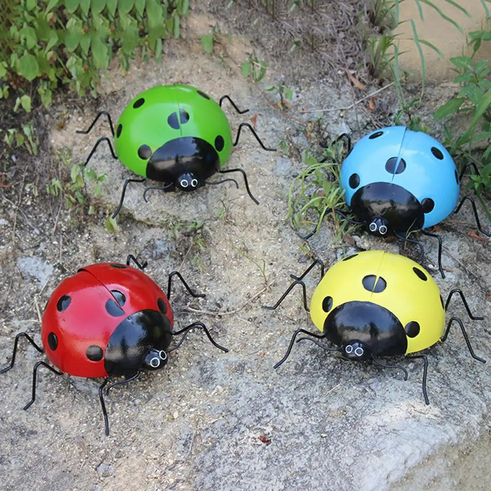 Garden Metal Ladybug Ornament Large Simulation Iron Beetle Seven-star Ladybug Art Animal Sculpture Yard Lawn Insect Decoration
Garden Metal Ladybug Ornament Large Simulation Iron Beetle Seven-star Ladybug Art Animal Sculpture Yard Lawn Insect Decoration
