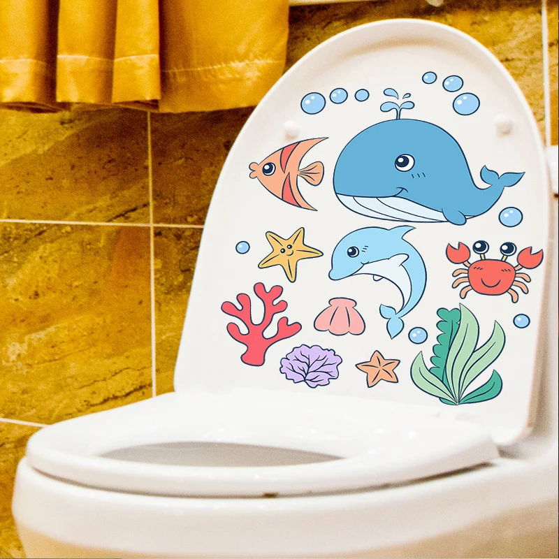 Cartoon Whales Marine Animals Wall Sticker for Kids Room Nursery Decoration for Bathroom Toilets Stickers DIY Vinyl Wall Decals
Cartoon Whales Marine Animals Wall Sticker for Kids Room Nursery Decoration for Bathroom Toilets Stickers DIY Vinyl Wall Decals