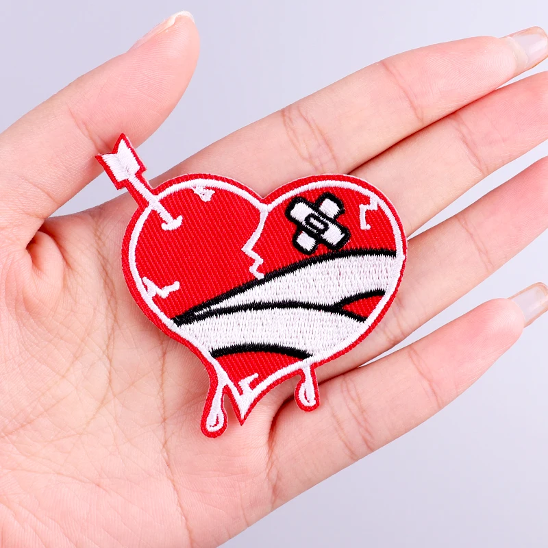 Heart Embroidered Patches For Clothing Thermoadhesive Patches On Clothes Wounded Heart Patch For Clothes Badge Stickers Applique
Heart Embroidered Patches For Clothing Thermoadhesive Patches On Clothes Wounded Heart Patch For Clothes Badge Stickers Applique