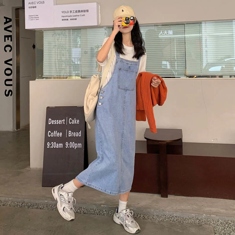 Summer Denim Suspender Dress for Women 2021new Japanese Style Long Dress to Ankle Summer Student Long Dress Kio
Summer Denim Suspender Dress for Women 2021new Japanese Style Long Dress to Ankle Summer Student Long Dress Kio