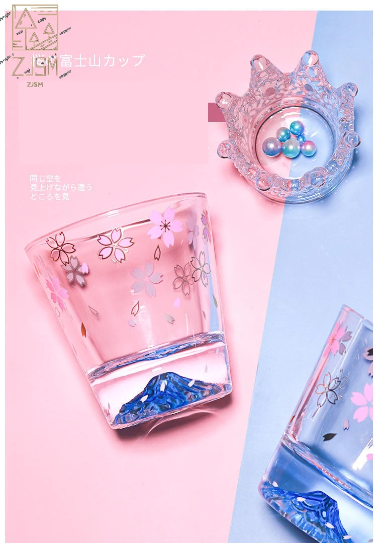 Japanese Style Sakura Mount Fuji Glass 300ML Original Girl Personality Water Cup Household Milk Drink Cup Novelty Gift
Japanese Style Sakura Mount Fuji Glass 300ML Original Girl Personality Water Cup Household Milk Drink Cup Novelty Gift