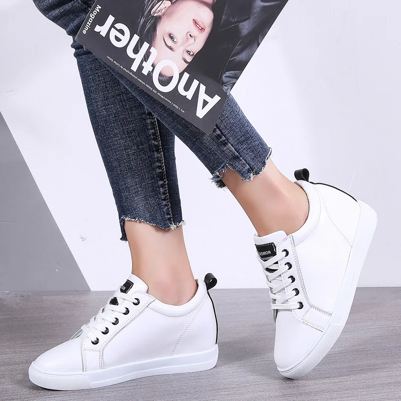 Genuine Leather Platform Shoes for Women Wedge Sneakers Lace-up Casual White Shoes Women Lace Up White Shoes Woman Sneakers
Genuine Leather Platform Shoes for Women Wedge Sneakers Lace-up Casual White Shoes Women Lace Up White Shoes Woman Sneakers