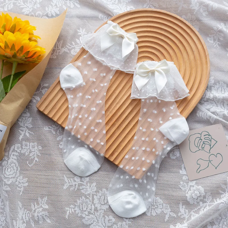 6pairs Lace Women Socks Bowknot Lolita Glass Silk Princess Lace Sexy Transparent Elasticity Net Yarn Thin Sweet Ladies Cool Sock
6pairs Lace Women Socks Bowknot Lolita Glass Silk Princess Lace Sexy Transparent Elasticity Net Yarn Thin Sweet Ladies Cool Sock