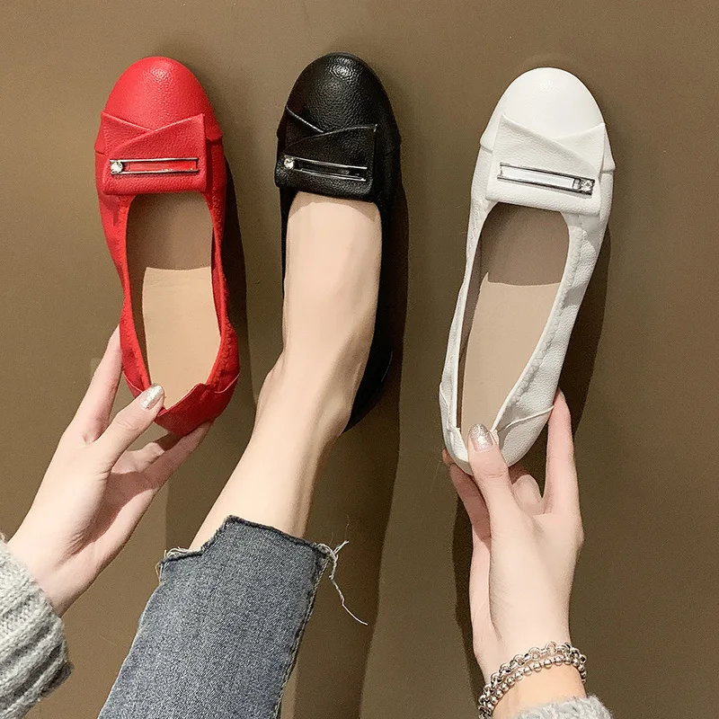 2020 New Crystal Flats Women Shoes Woman Slip on Shallow Flat Soft Sole Single Casual Shoes Round Toe Solid Leather Flat Shoes
2020 New Crystal Flats Women Shoes Woman Slip on Shallow Flat Soft Sole Single Casual Shoes Round Toe Solid Leather Flat Shoes